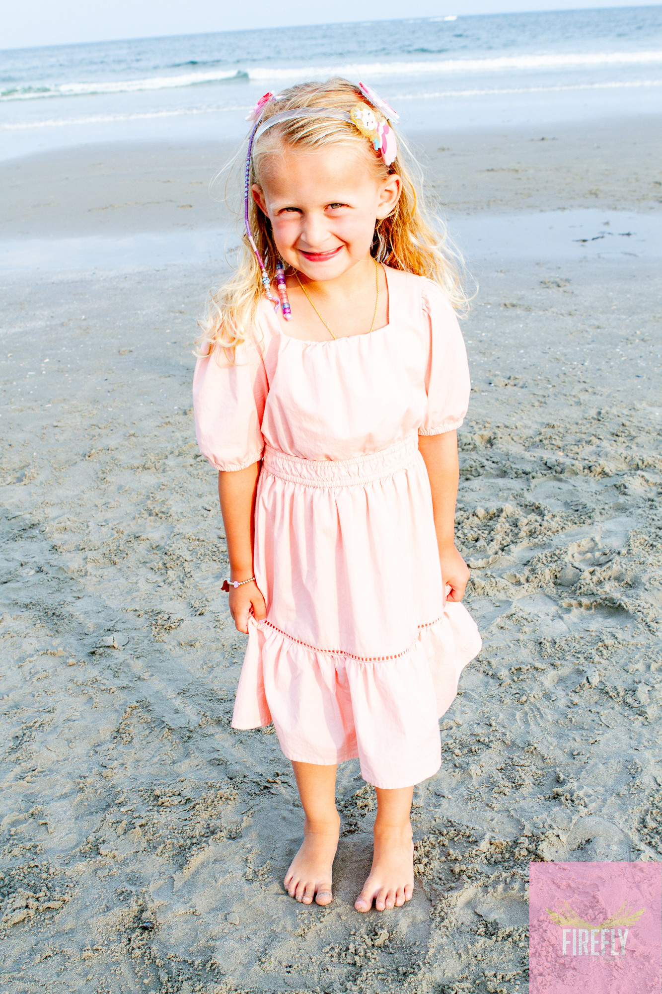 Little girl beach portrait at the Jersey Shore
